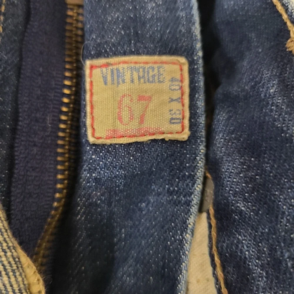 Polo Ralph Lauren Jeans Mens 40x30 Blue Vintage 67‎ Dark Wash 100% Cotton Denim